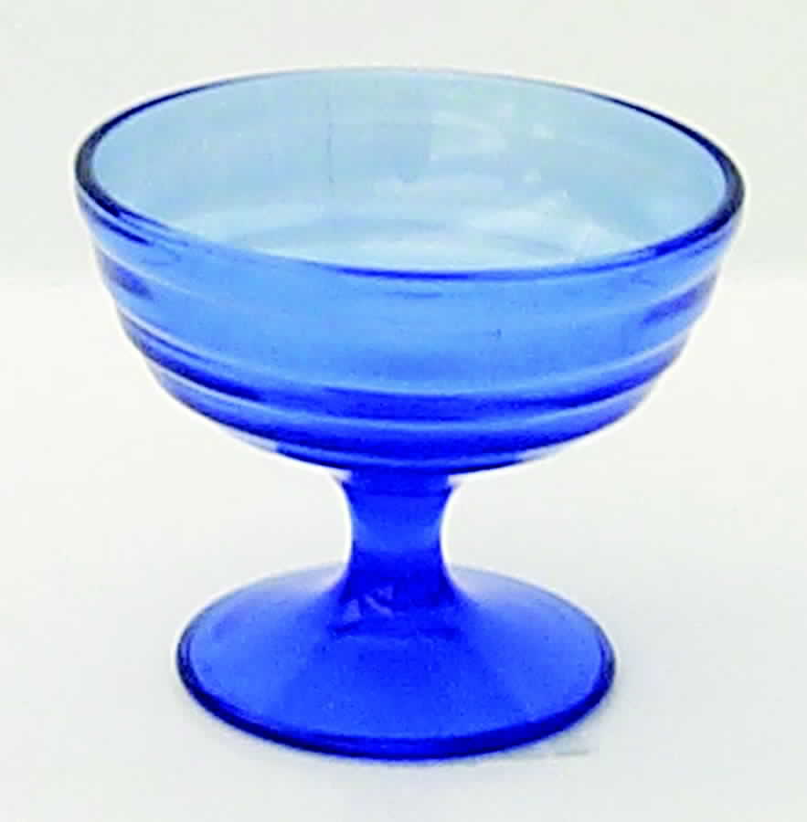 Moderntone Cobalt Blue (Transparent) Champagne/Tall Sherbet by Hazel-Atlas-1