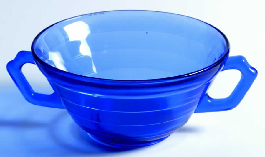 Moderntone Cobalt Blue (Transparent) Cream Soup Bowl by Hazel-Atlas-1
