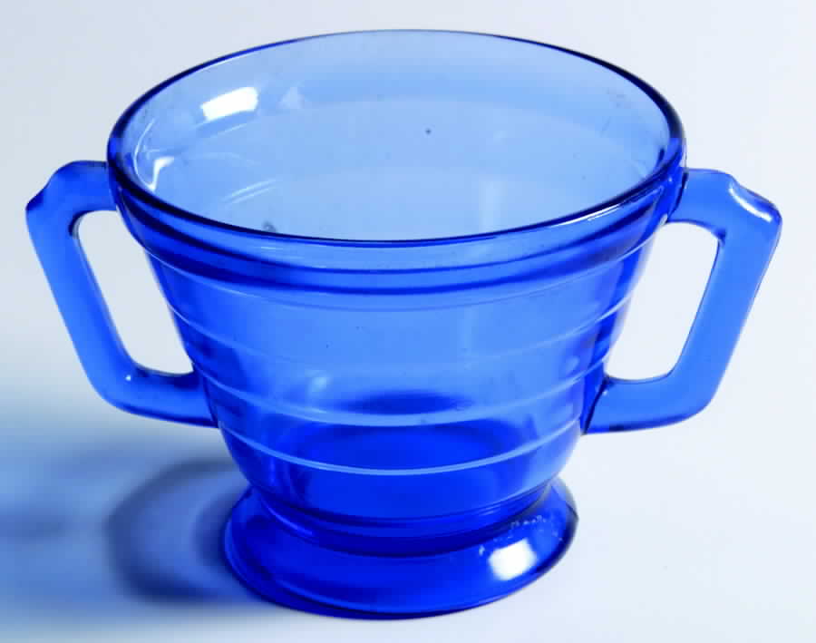 Moderntone Cobalt Blue (Transparent) Open Sugar by Hazel-Atlas-1