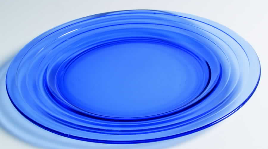 Moderntone Cobalt Blue (Transparent) 10" Sandwich Plate by Hazel-Atlas-1