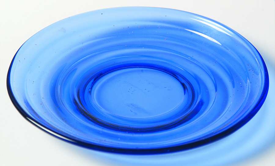 Moderntone Cobalt Blue (Transparent) Saucer Only by Hazel-Atlas-1