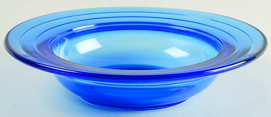 Moderntone Cobalt Blue (Transparent) Rimmed Cereal Bowl by Hazel-Atlas-1