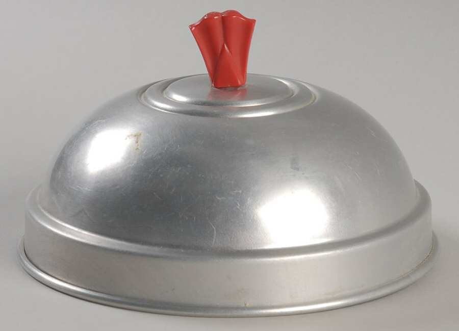Moderntone Cobalt Blue (Transparent) Metal Lid for Round Cheese Dish by Hazel-Atlas-1