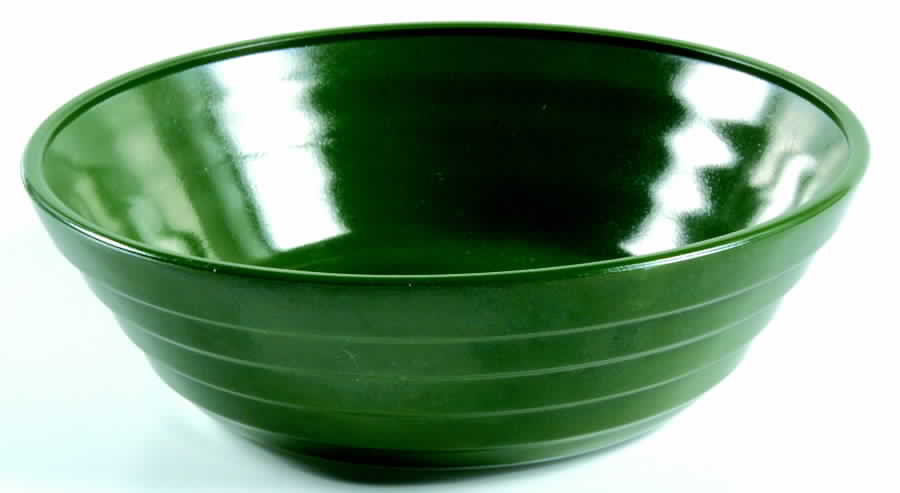 Moderntone Platonite Green 8" Round Vegetable Bowl by Hazel-Atlas-1