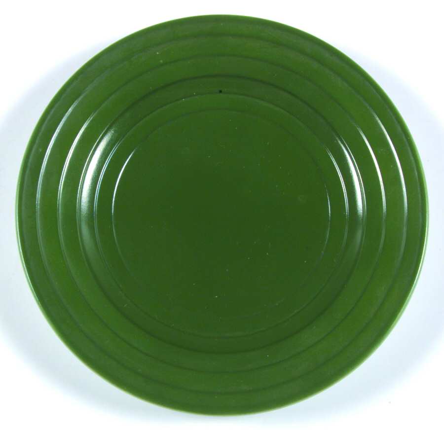 Moderntone Platonite Green 7" Salad Plate by Hazel-Atlas-1