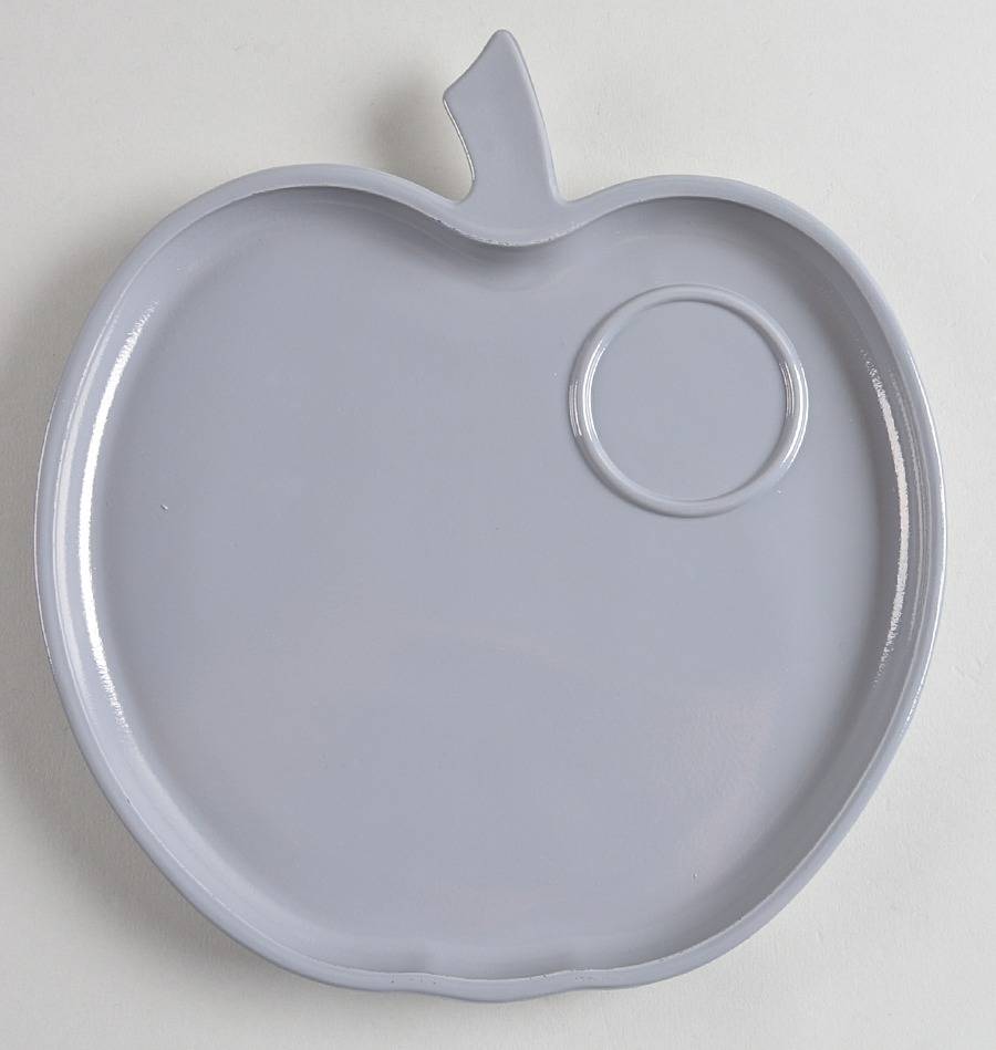 Ovide Grey Snack Plate No Cup by Hazel-Atlas-1