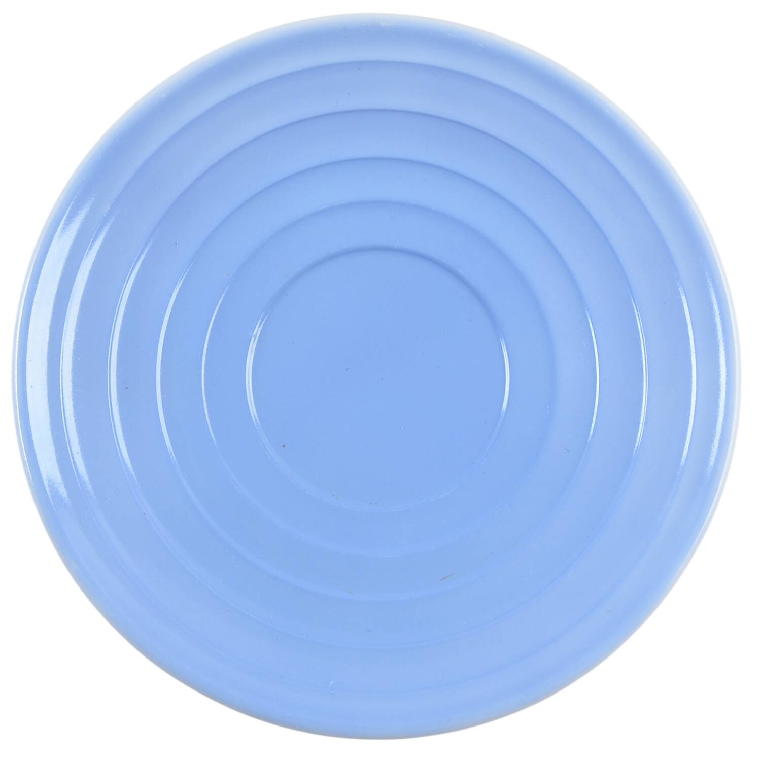 Moderntone Platonite Pastel Blue Saucer only by Hazel-Atlas-1