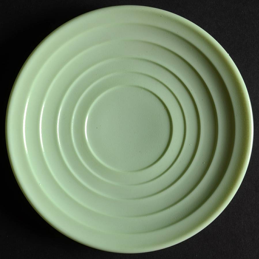 Moderntone Platonite Pastel Green Saucer Only by Hazel-Atlas-1