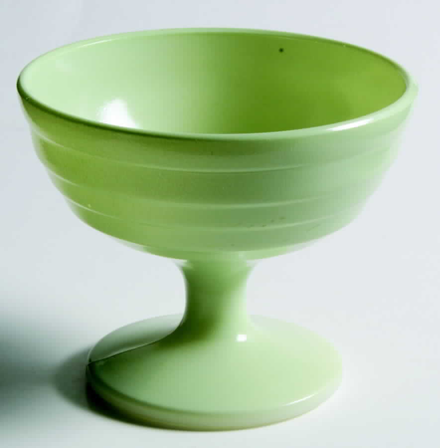 Moderntone Platonite Pastel Green Champagne/Tall Sherbet by Hazel-Atlas-1