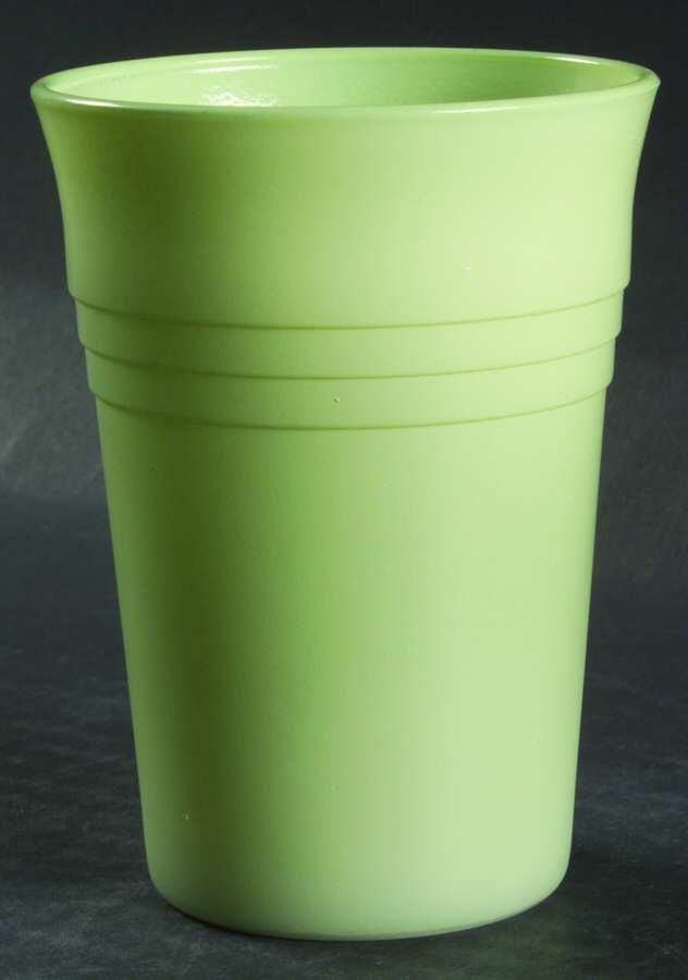 Moderntone Platonite Pastel Green 9 Oz Flat Tumbler by Hazel-Atlas-1