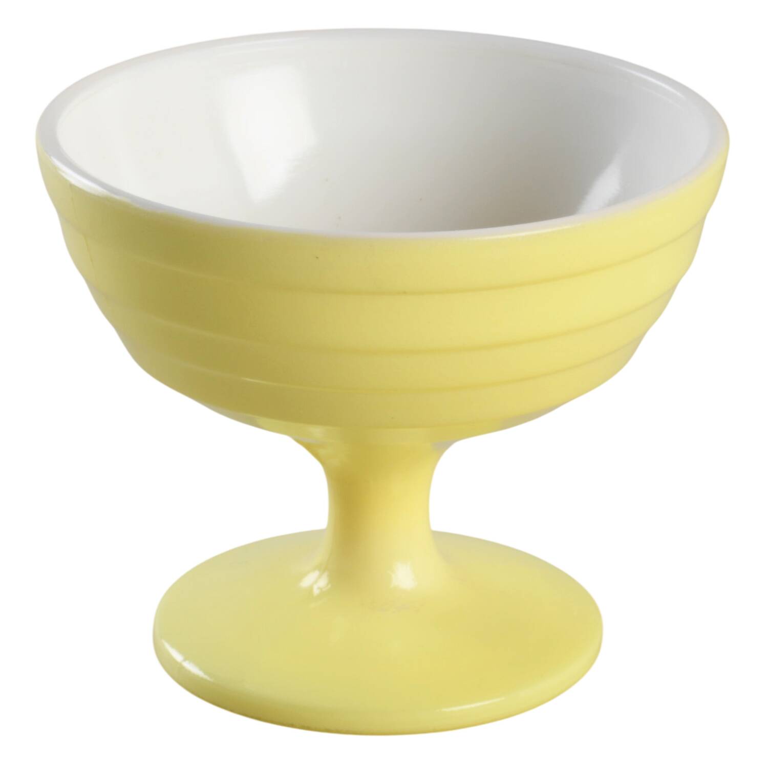 Moderntone Platonite Pastel Yellow Champagne/Tall Sherbet by Hazel-Atlas-1
