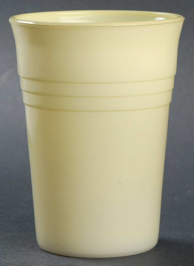 Moderntone Platonite Pastel Yellow 9 Oz Flat Tumbler by Hazel-Atlas-1