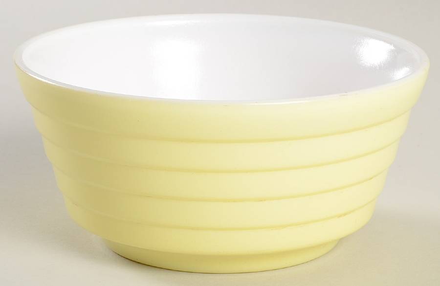 Moderntone Platonite Pastel Yellow Cereal Bowl by Hazel-Atlas-1