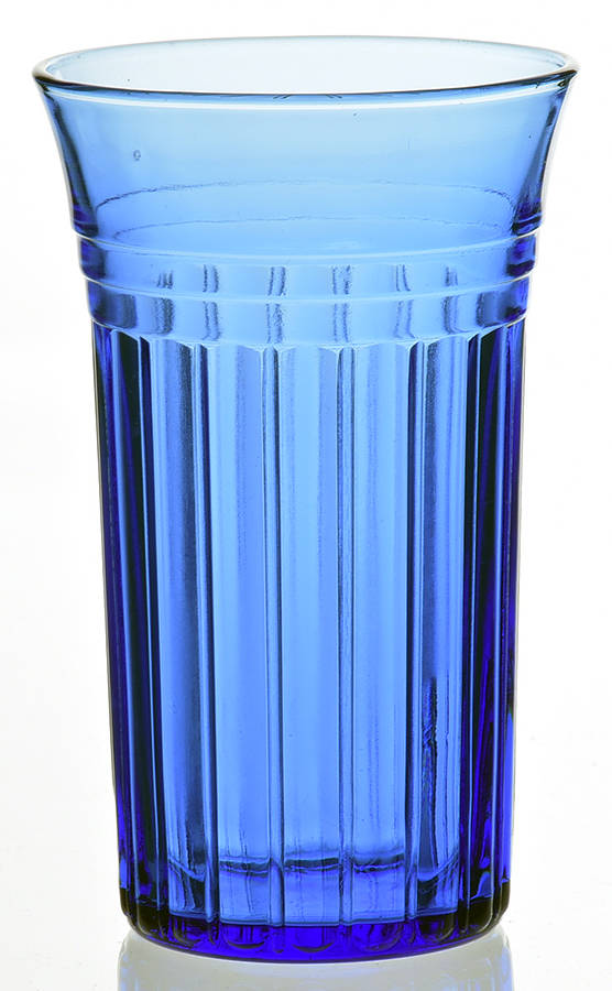 New Century Cobalt Blue 8 Oz Flat Tumbler by Hazel-Atlas-1