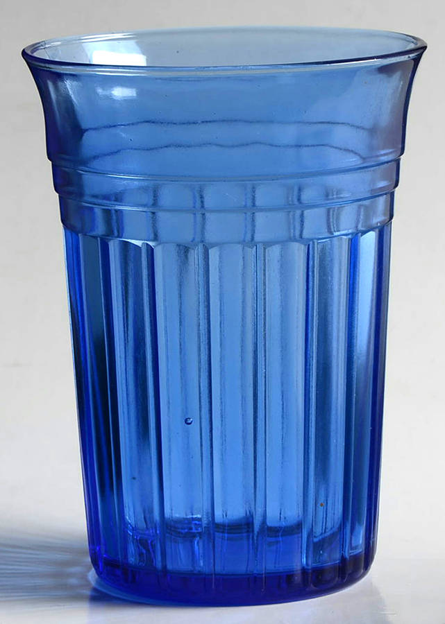 New Century Cobalt Blue 9 Oz Flat Tumbler by Hazel-Atlas-1