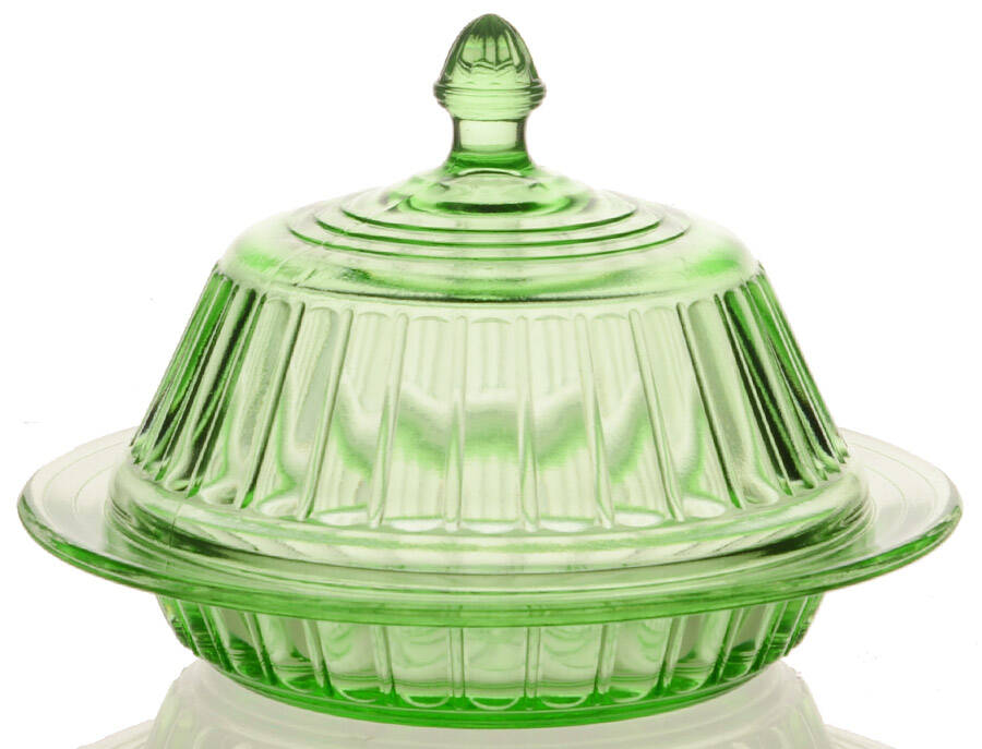 New Century Green Round Covered Butter by Hazel-Atlas-1