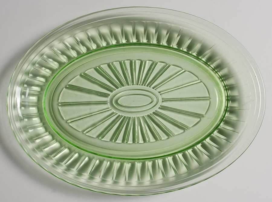 New Century Green Under 13" Platter by Hazel-Atlas-1