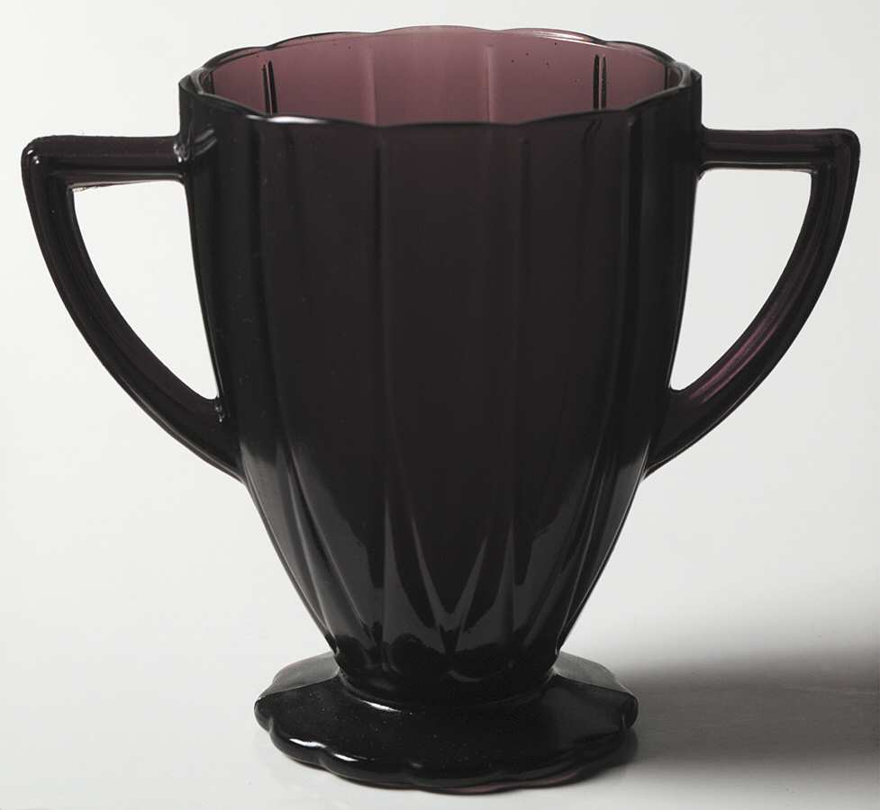 Newport Amethyst Footed Open Sugar by Hazel-Atlas-1