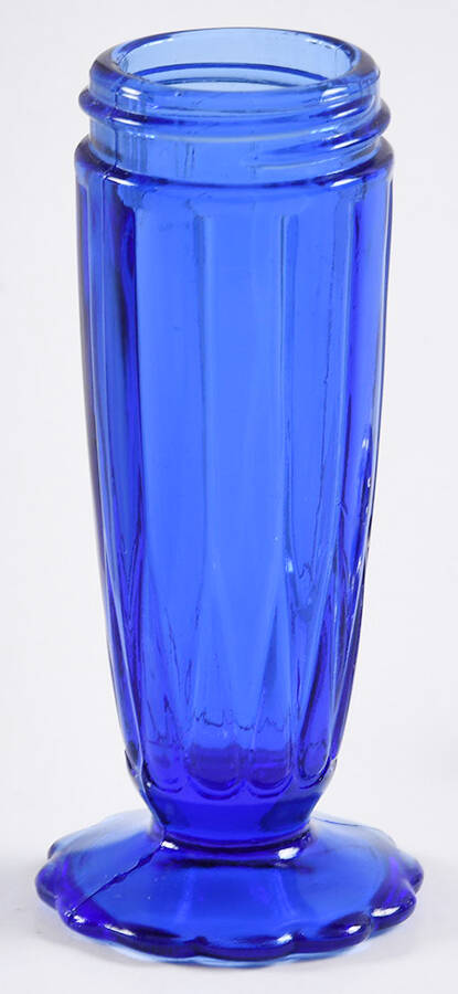 Newport Cobalt Blue Footed Shaker No Metal Lid by Hazel-Atlas-1