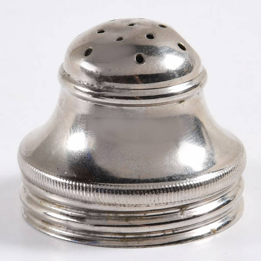 Newport Cobalt Blue Metal Lid for Footed Shaker by Hazel-Atlas-1