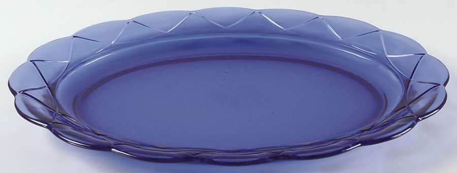 Newport Cobalt Blue 11" Oval Platter by Hazel-Atlas-1
