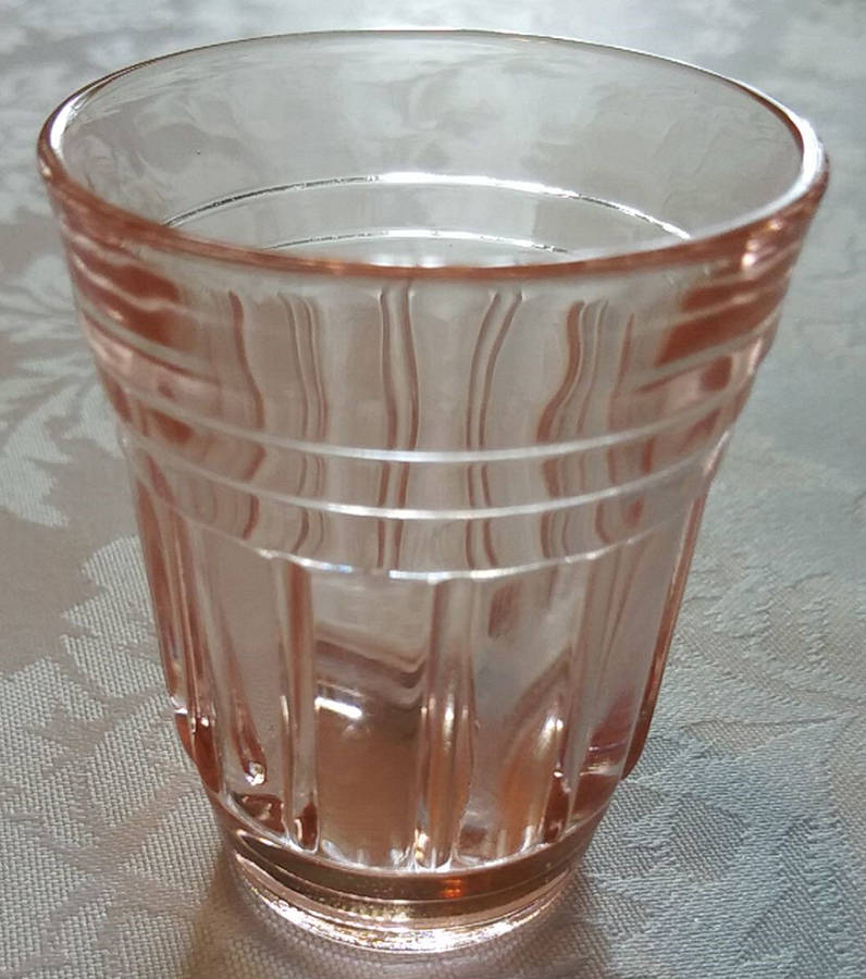 Newport Pink Whiskey Glass by Hazel-Atlas-1