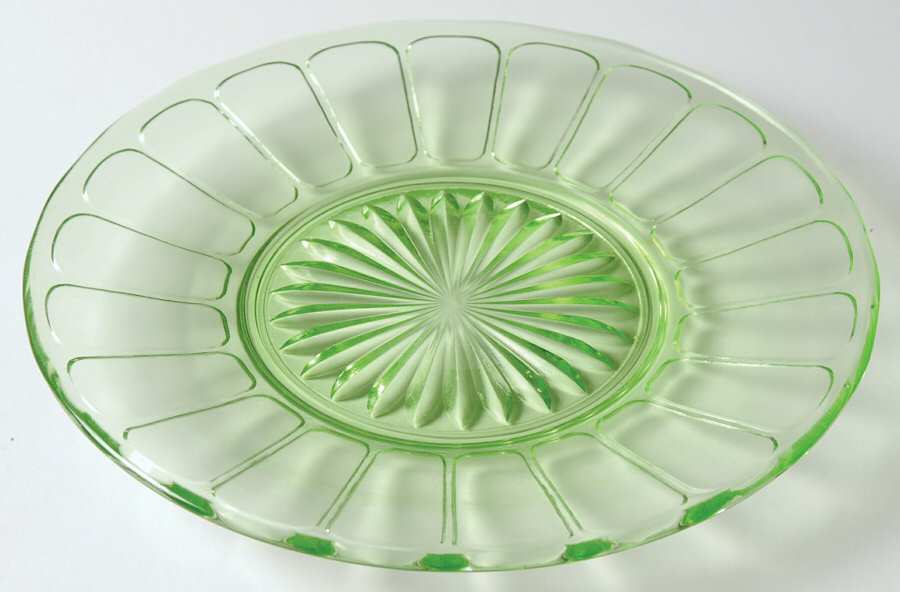 Ribbon Green Bread & Butter Plate by Hazel-Atlas-1
