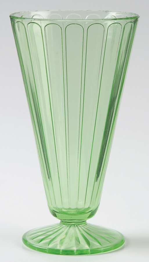Ribbon Green 10 Oz Footed Tumbler by Hazel-Atlas-1