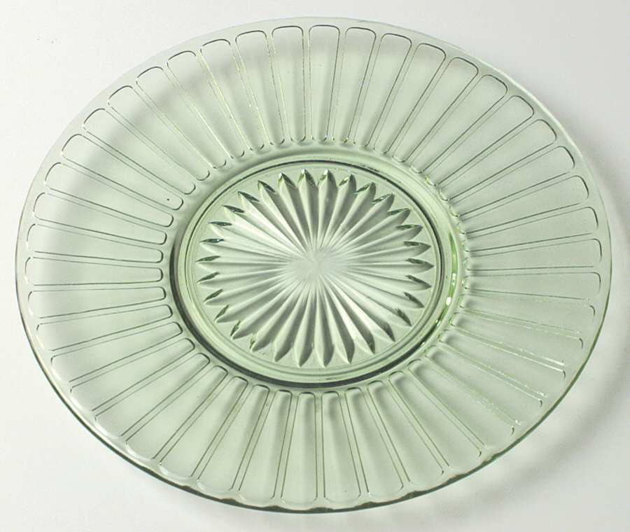 Ribbon Green Luncheon Plate by Hazel-Atlas-1