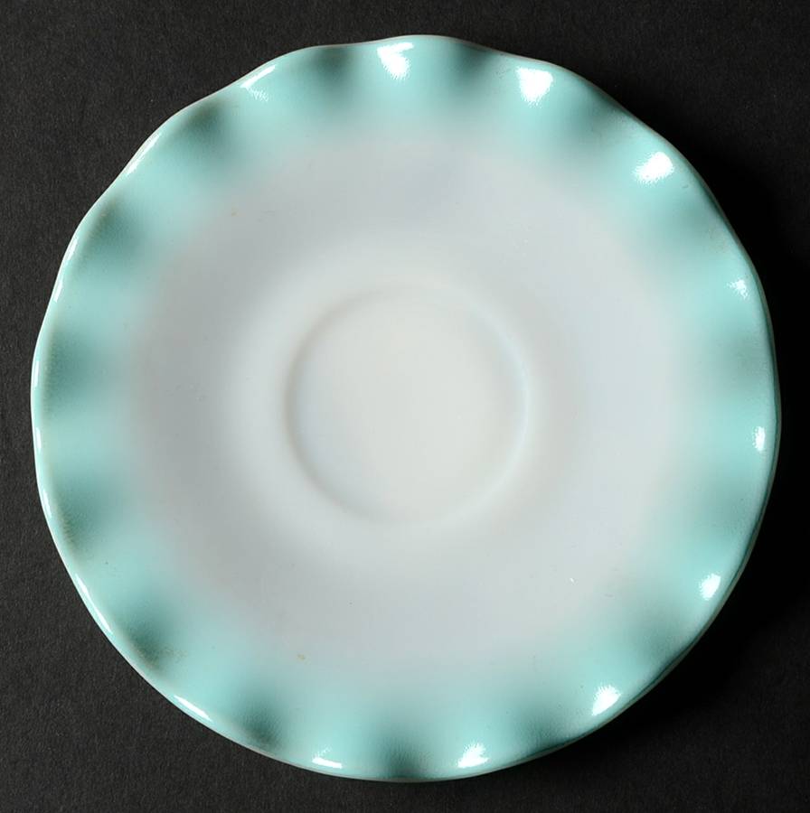 Ripple Blue Saucer only by Hazel-Atlas-1