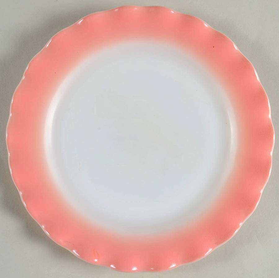 Ripple Pink Luncheon Plate by Hazel-Atlas-1