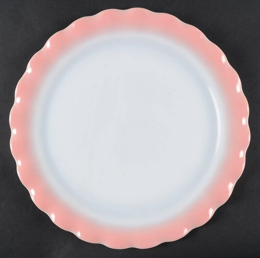 Ripple Pink Large Dinner Plate by Hazel-Atlas-1