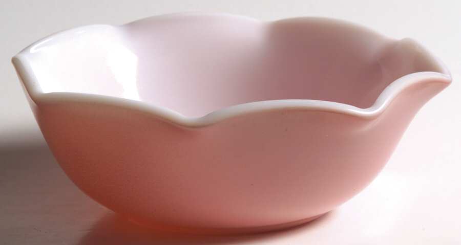 Ripple Pink Cereal Bowl by Hazel-Atlas-1