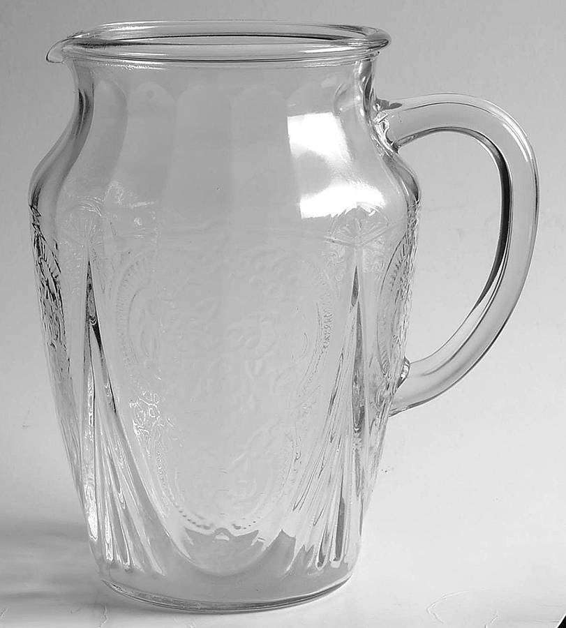 Royal Lace Clear 68 Oz Ice Lip Pitcher by Hazel-Atlas-1
