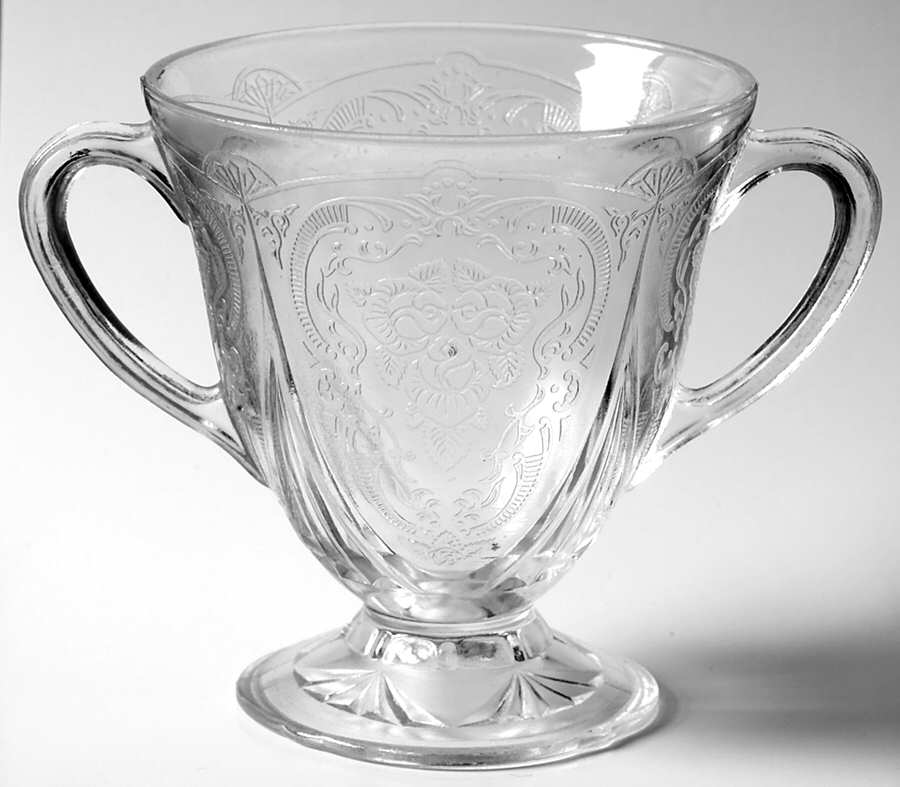 Royal Lace Clear Footed Open Sugar by Hazel-Atlas-1