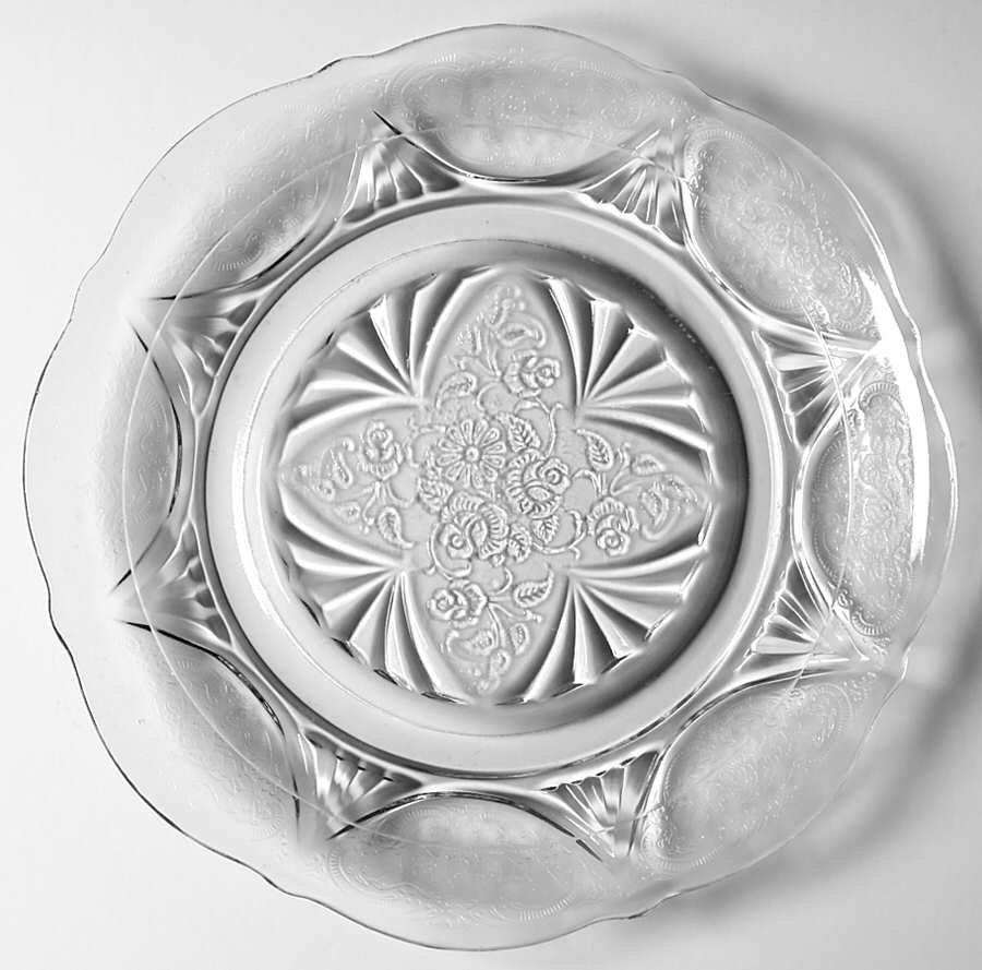 Royal Lace Clear Luncheon Plate by Hazel-Atlas-1