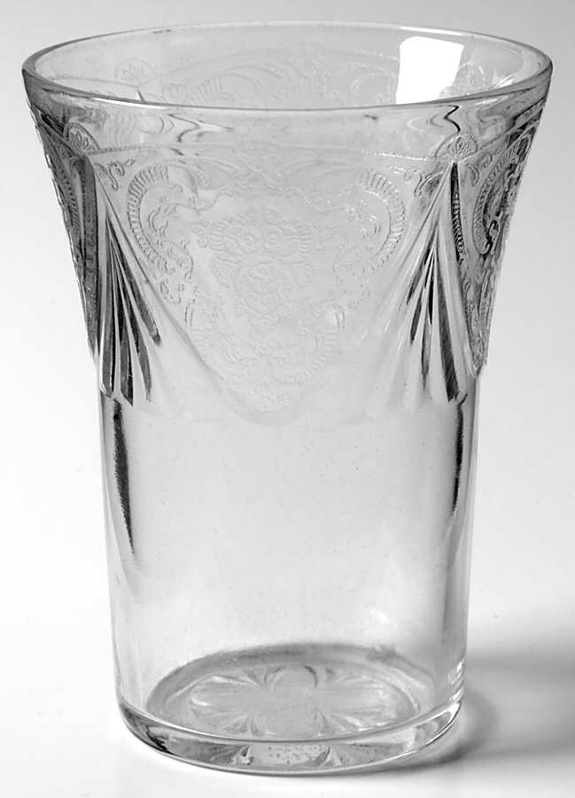 Royal Lace Clear 9 Oz Flat Tumbler by Hazel-Atlas-1