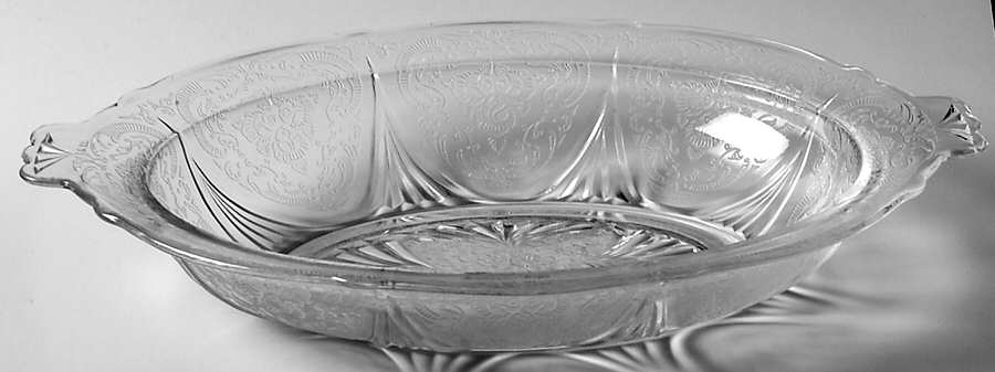 Royal Lace Clear Oval Vegetable Bowl by Hazel-Atlas-1