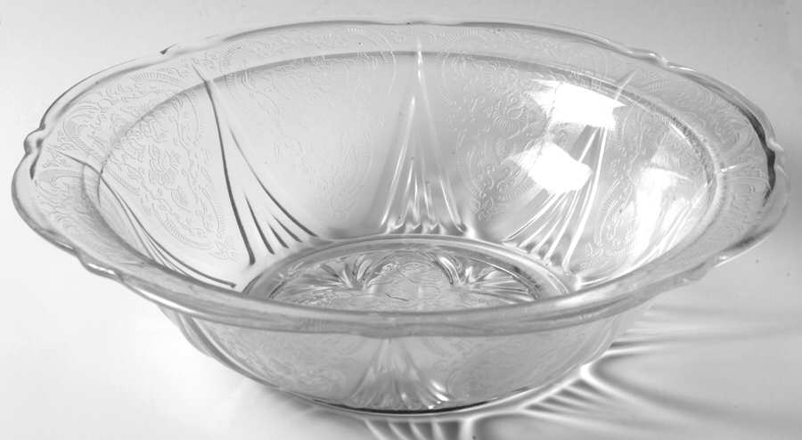 Royal Lace Clear 10" Large Fruit Bowl by Hazel-Atlas-1
