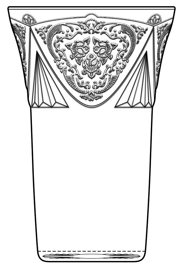 Royal Lace Clear 10 Oz Flat Tumbler by Hazel-Atlas-1