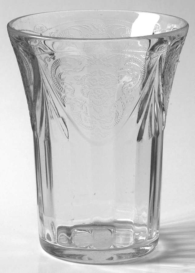 Royal Lace Clear 9 Oz Flat Tumbler by Hazel-Atlas-1