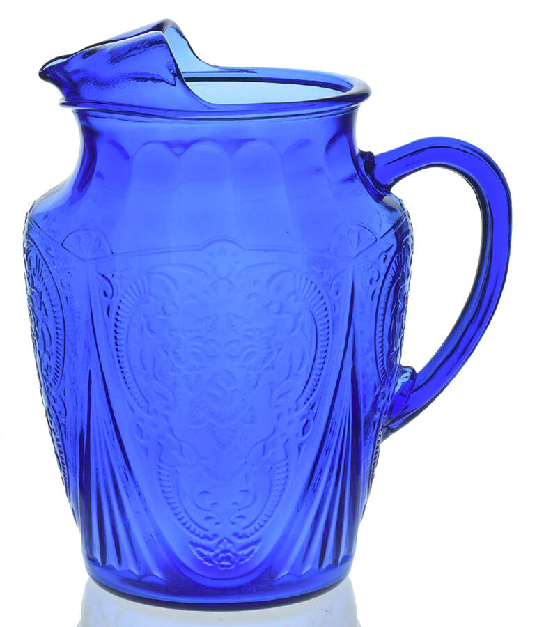 Royal Lace Cobalt Blue 86 Oz Pitcher by Hazel-Atlas-1