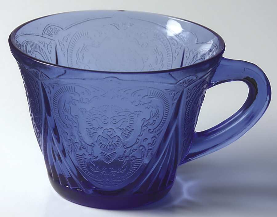 Royal Lace Cobalt Blue Cup Only by Hazel-Atlas-1