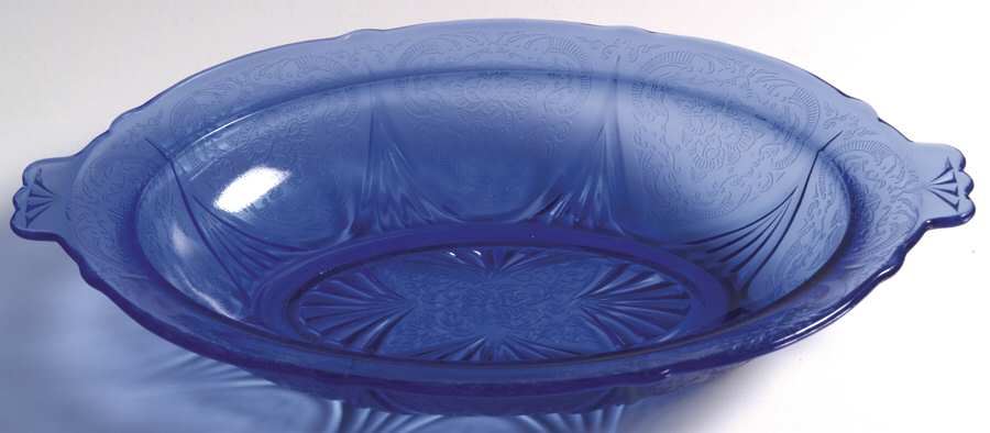 Royal Lace Cobalt Blue Oval Vegetable Bowl by Hazel-Atlas-1