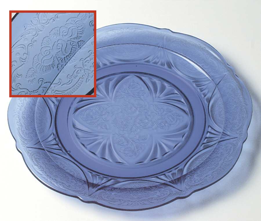 Royal Lace Cobalt Blue Dinner Plate by Hazel-Atlas-1