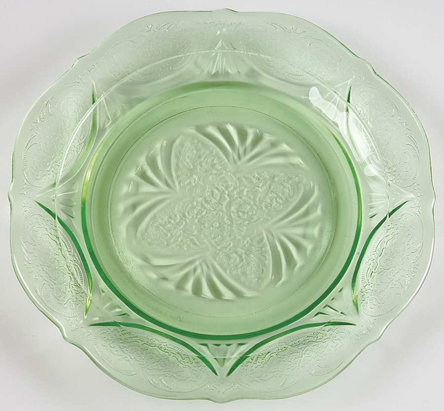 Royal Lace Green Bread & Butter Plate by Hazel-Atlas-1