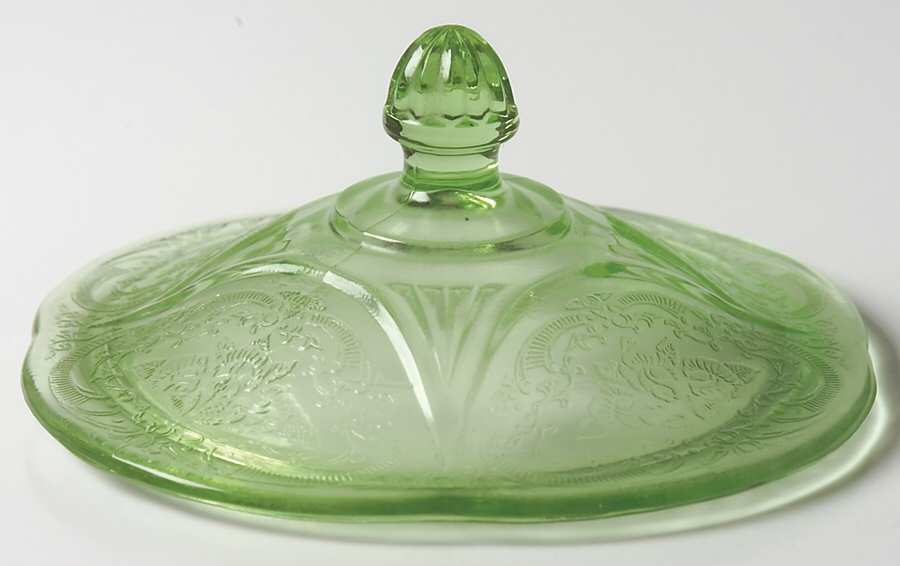 Royal Lace Green Lid for Cookie Jar by Hazel-Atlas-1