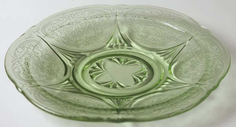Royal Lace Green Saucer Only by Hazel-Atlas-1