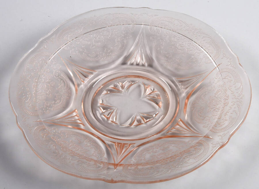 Royal Lace Pink Saucer Only by Hazel-Atlas-1