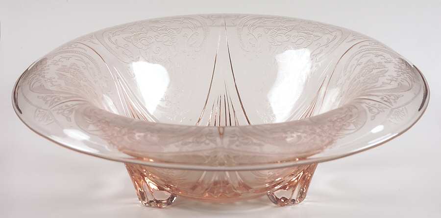 Royal Lace Pink 10" Rolled Edge Bowl by Hazel-Atlas-1